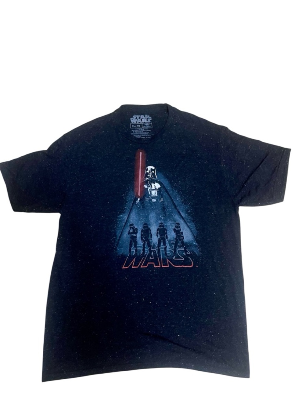 Star Wars Black Tee with Red Lightsaber & Blue Graphic